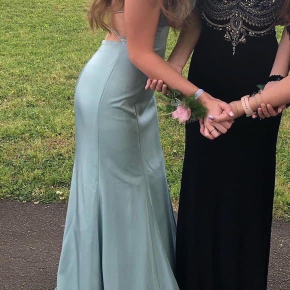 light blue/teal prom dress - Picture 5 of 5